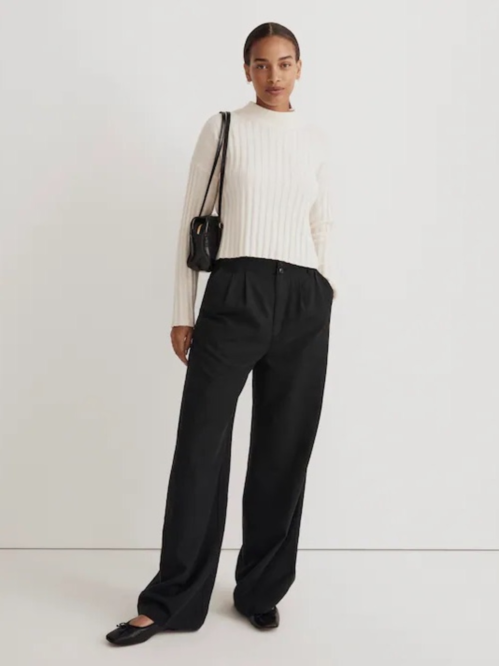 Madewell‎ Mockneck Crop Wool Sweater Size XL